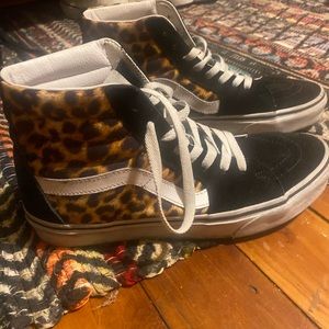 leopard vans size 9